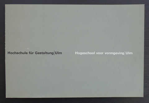 Stedelijk Museum# HOCHSCHULE fur GESTALTUNG ULM # Crouwel 1965, nm+