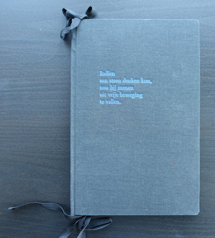 S. Hofstra # INDIEN EEN STEEN DENKEN KON....# 1987. mint signed