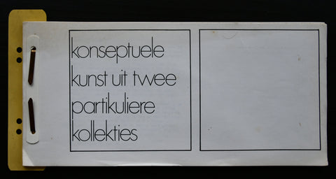 Utrechtse Kring, Long, Weiner ao # KONSEPTUELE KUNST # 1972, nm