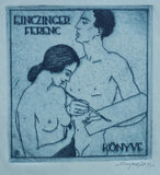 (for) Enczinger Ferenc # KÖNYVE # 1937, original etching mint-