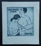 (for) Enczinger Ferenc # KÖNYVE # 1937, original etching mint-