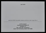 Art & Project # JOS KRUIT # 1996 invitation, mint