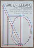 Josel Albers Museum/ Quadrat Bottrop # original silkscreened print WALTER LEBLANC # 1989, mint-