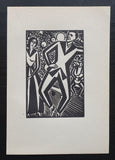 Frans Masereel # Original WOODBLOCK  print # 1927, mint-