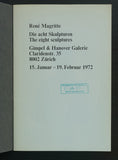 galerie Gimpel & Hanover/ Zurich # RENÉ MAGRITTE #1972, nm