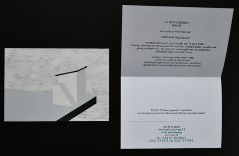Art & Project # JURRIAAN MOLENAAR # invitation, 1996, mint