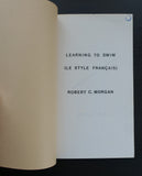 Robert C. Morgan , artist Book # LEARNING TO SWIM # 1976, nm+