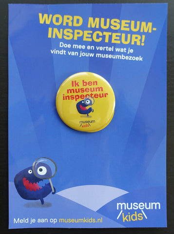 Button # MUSEUM INSPECTOR , Museum kids # mint