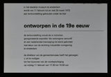 Stedelijk Museum , design Wim Crouwel # ONTWORPEN IN DE 19e EEUW, invitation# 1972, mint-