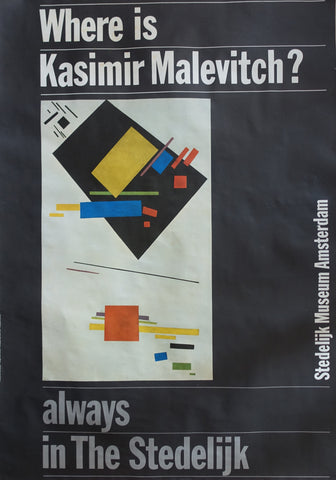 Stedelijk Museum , Wim Crouwel # WHERE IS MALEVITCH # 1982, A0, B cond.