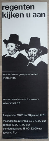 Amsterdams Historisch Museum, Total Design # REGENTEN KIJKEN U AAN # poster, 1973, nm--