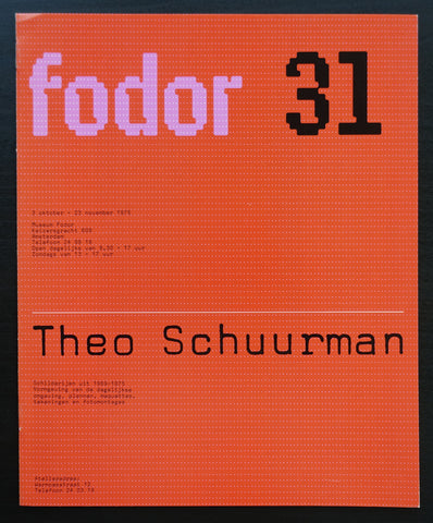 Wim Crouwel / Museum Fodor #THEO SCHUURMAN # 1975, mint