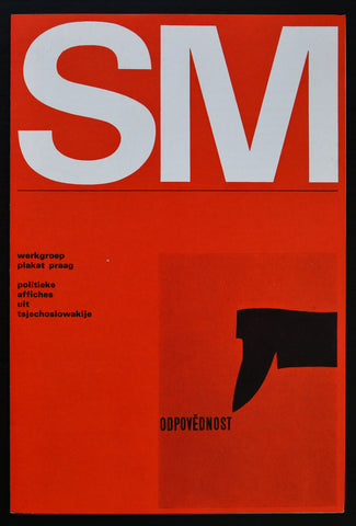 Stedelijk Museum # WERKGROEP PLAKAT / ODPOVEDNOST # Crouwel design 1965, mint--