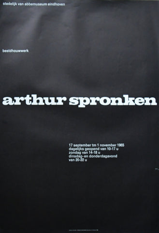 van Abbemuseum # ARTHUR SPRONKEN # affiche, 1965, Cornet design, B+