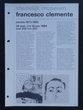 Stedelijk Museum # FRANCESCO CLEMENTE , bulletin, zaal # 1984, nm+
