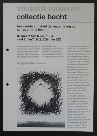 Stedelijk Museum # COLLECTIE BECHT # zaal, 1984, nm