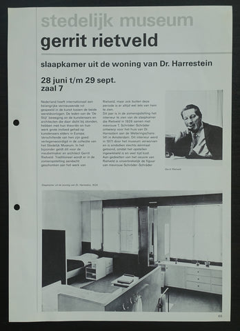 Stedelijk Museum # RIETVELD, slaapkamer Harrestein # 1986, nm