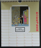 Joost Swarte # LEZEN BRENGT ERNSTIGE SCHADE TOE # 2006, 12 calendar sheets with postcards, mint