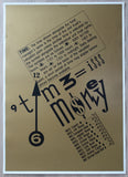Swip Stolk , Groninger Museum # TIME IS MONEY , gold version # poster, 1993, mint-