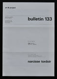 Art & Project # NARCISSE TORDOIR, Bulletin 133 # 1983, mint--