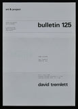 Art & Project, Henk Peeters # DAVID TREMLETT , Bulletin 125 # 1981, mint