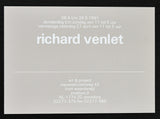 Art & Project # RICHARD VENLET, invitation # 1991, mint