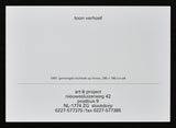 Art & Project # TOON VERHOEF # 1997, mint