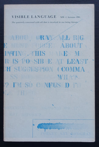 Visible Language # Visible LAnguage # Autumn 1985, 1985, nm+