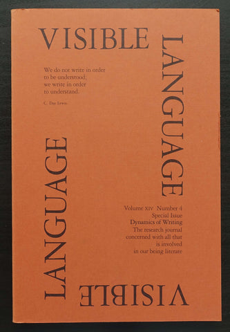 Visible Language # DYNAMICS OF WRITING #  1980, nm+