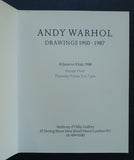 Anthony d'Offay Gallery # ANDY WARHOL, Drawings 1950-1987 # invitation, mint-
