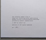 Eschenau Summer Press/ Herman de Vires # ROBERT LAX , More Scales # 1997, numbered, Mint