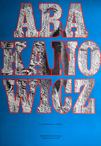 Jan van Toorn,Stedelijk Museum Schiedam # ABAKANOWICZ. # poster, 1969, scarce, A
