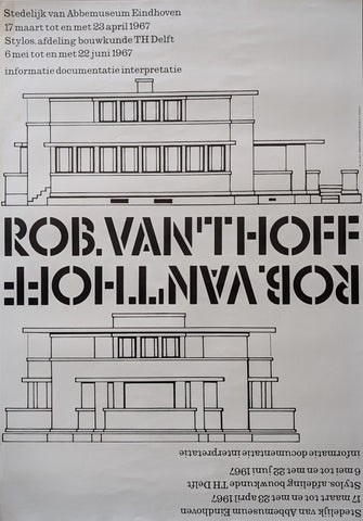 Jan van Toorn, van Abbemuseum , de Stijl, villa Henny # ROB VAN 'T HOFF # 1967, poster, A-