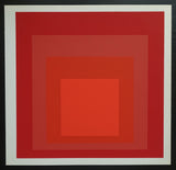 Josef Albers # HOMMAGE TO THE SQUARE, Red # ca. 1977, original silkscreen, mint