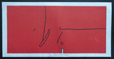 Cees Andriessen, original woodblock print # RED ABSTRACT # signed, numbered, mint-