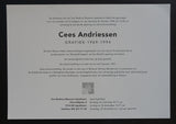 Van Reekum Museum # CEES ANDRIESSEN # 1996, mint