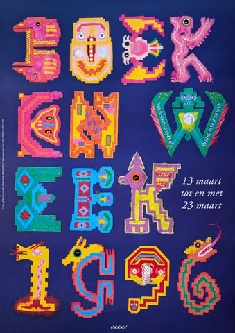 Anthon Beeke # BOEKENWEEK # poster, 1996, mint