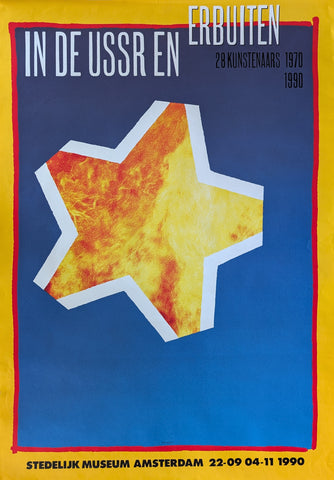 Stedelijk Museum, Anthon Beeke # IN DE USSR EN ERBUITEN # poster,1990, poster, B++