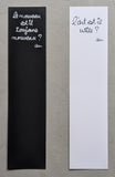 Ben Vautier # set of 2 BOOKMARKS # white and black version, mint