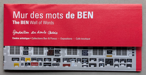Ben Vautier , Fluxus # MUR DES MOTS de BEN # foldout, Mint