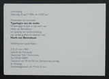 galerie de Mandarijn # HENK VAN BENNEKUM # 1983, invitation, mint-