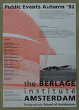 Berlage Instituut # PUBLIC EVENTS  # Autumn 1992, mint-