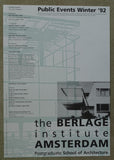 Berlage Institute, Villa Hain # PUBLIC EVENTS, Winter '92 # 1992, mint-