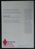 Gemeentemuseum Den Haag # MORGAN BETZ # 2018, invitation, mint-