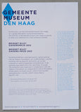 Gemeentemuseum Den Haag # BRIDGET RILEY # invitation, 2013, mint