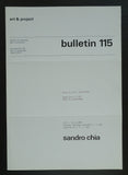 Art & Project # SANDRO CHIA, Bulletin 115 # 1980, mint--