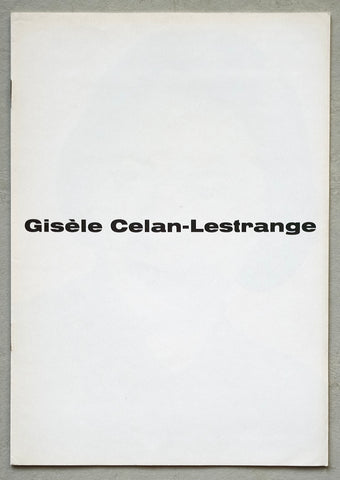 Kestner -Gesellschaft Hannover # GISELE CELAN-LESTRANGE # 1964, mint--
