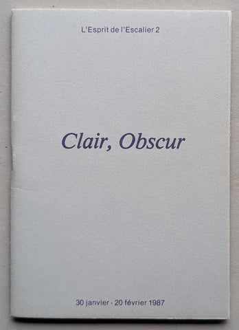 chez Bernard Villers, artist book # CLAIRE, OBSCUR # 1987, mint