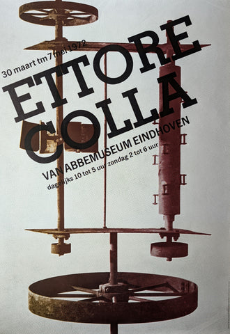 van Abbemuseum, Jan van Toorn  # ETTORE COLLA # poster, 1972, mint-