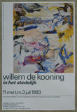 Stedelijk Museum, design by WIM CROUWEL # WILLEM DE KOONING # poster, 1983, NM++